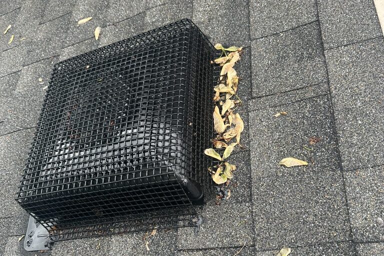 After photo of a roof vent that has been bat-proofed with a proper box screen Before shot of plastic roof vents that need to be bat-proofed - [ ] By Bat Control Specialists Canadas No1 bat control and bat removal company.