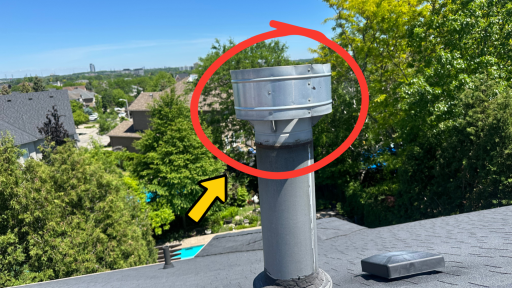 Water Heater Vent Opening That Can Allow Bats Into Basement