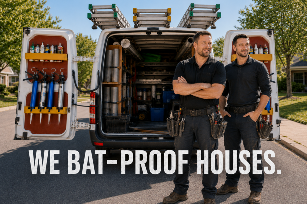 Bat Control Specialists technicians equipped for complete house bat-proofing across the Kawarthas and Kawartha Lakes region.