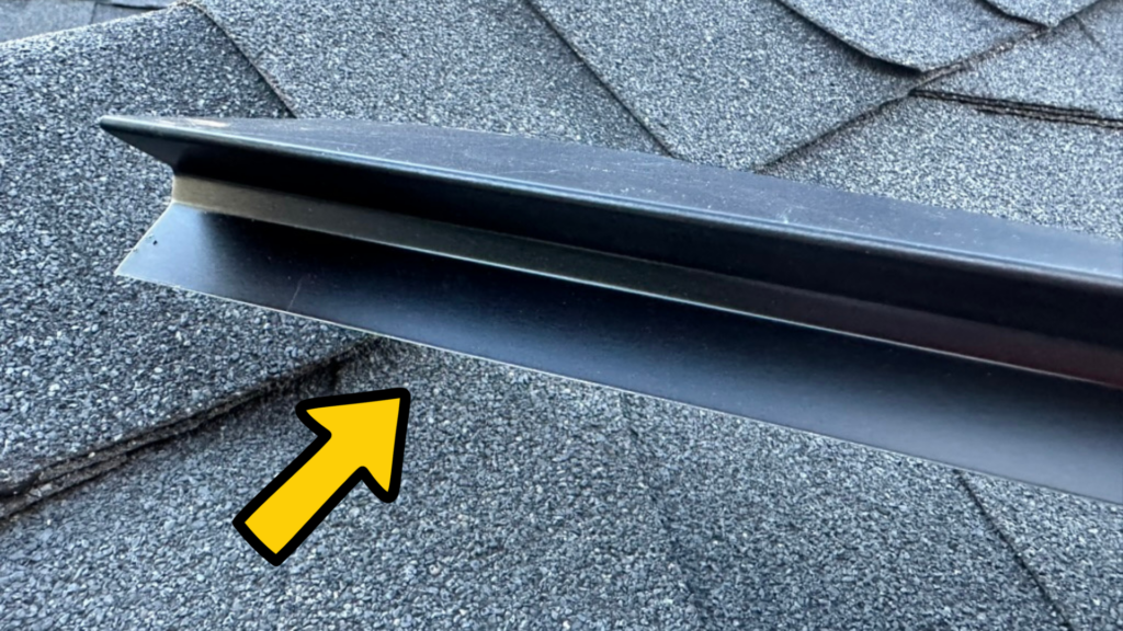 Custom metal flashing replacing missing drip edge on a Thornhill Ontario home.