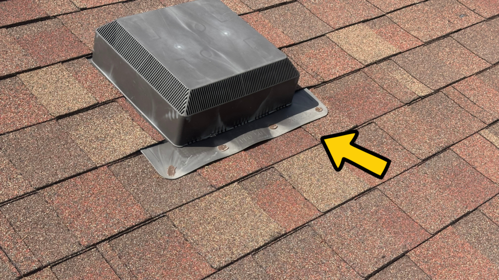 Unprotected roof vent on a Bobcaygeon home before screening against bats
